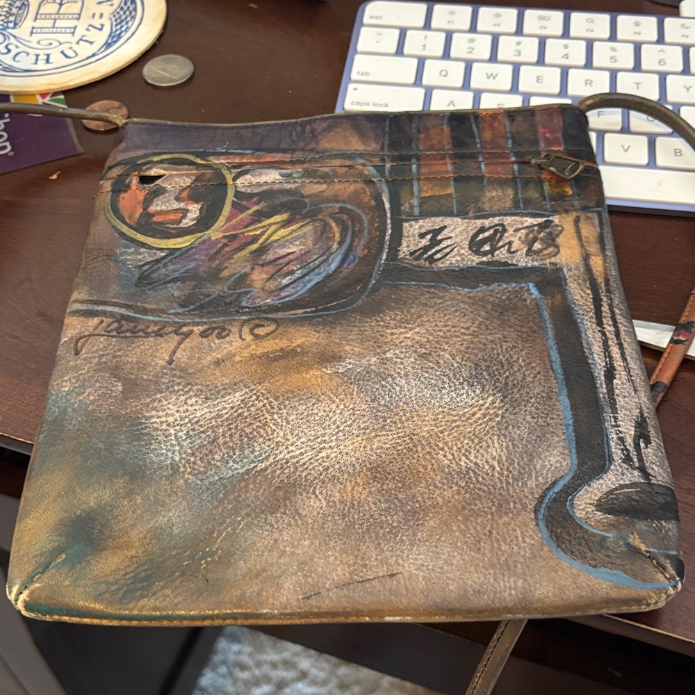 Jane Yoo Artistic Brown Leather Bag